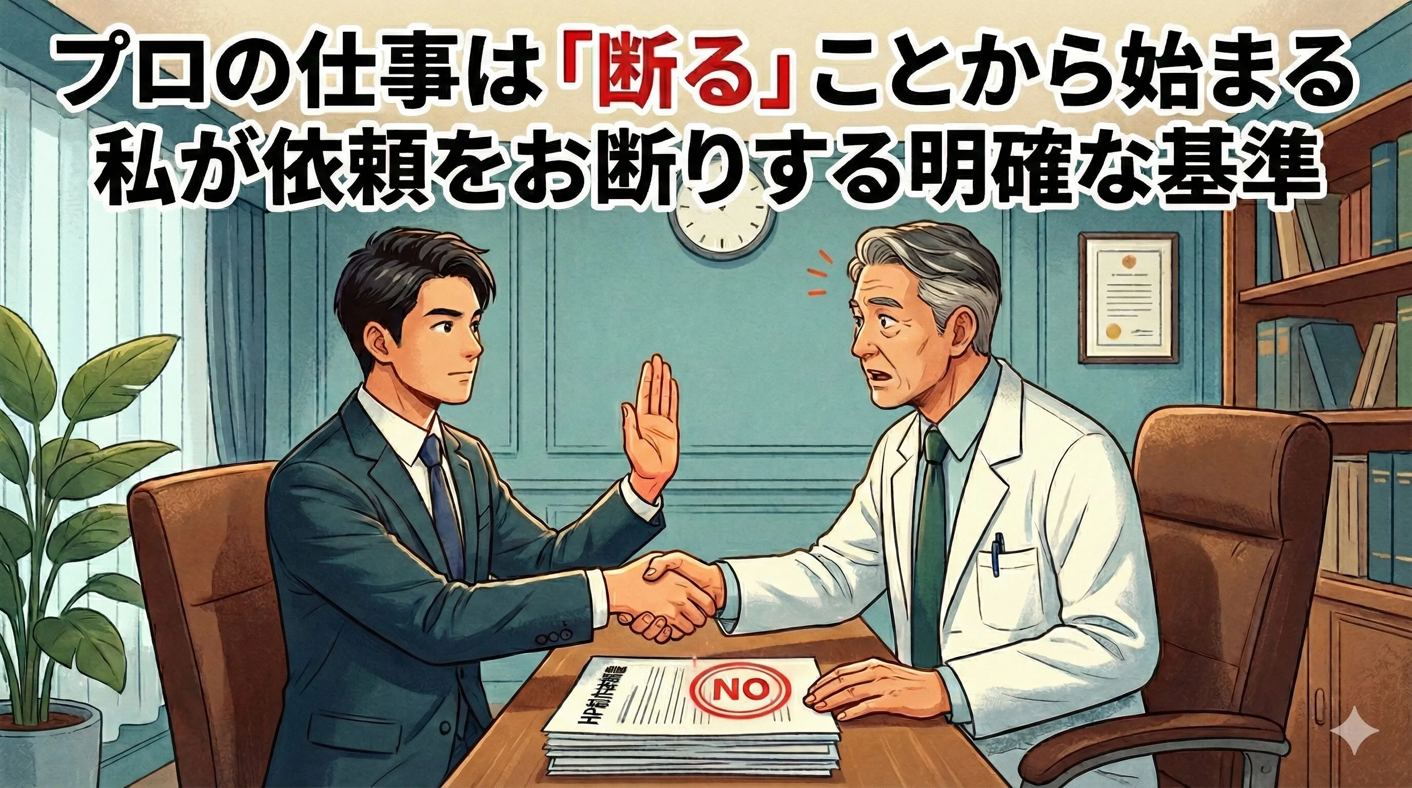 プロの仕事は「断る」ことから始まる。私が依頼をお断りする明確な基準 | サムライマーケティング株式会社